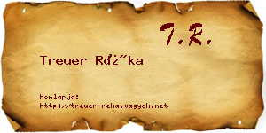 Treuer Réka névjegykártya
