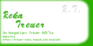 reka treuer business card